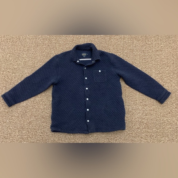Men’s XL Navy Blue Cotton Blend PENDLETON Quilted Snap Button Shirt Jacket - Picture 2 of 10